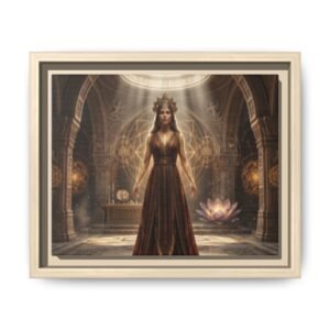 The Temple Of Inner Authority Matte Framed Canvas — Spiritual Fantasy Wall Art